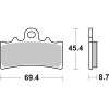 Bremseklodser Rst Sintrede SBS Bremseklods – miniature 2