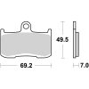 Bremseklodser Rst Sintrede SBS Bremseklods – miniature 2