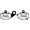 Bremseklodser STREET BAG Double-H Metal Sintered EBC EBC DOUBLE H PAD SET – miniature 1