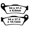 Bremseklodser STREET BAG Double-H Metal Sintered EBC Gade – miniature 1