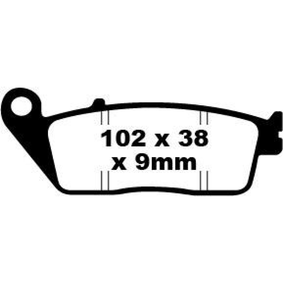 Bremseklodser STREET FRAM Double-H Metal Sintered EBC EBC DOUBLE H PAD SET
