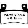 Bremseklodser STREET FRAM Double-H Metal Sintered EBC EBC DOUBLE H PAD SET – miniature 1