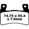 Bremseklodser STREET FRAM Double-H Metal Sintered EBC EBC DOUBLE H PAD SET – miniature 1
