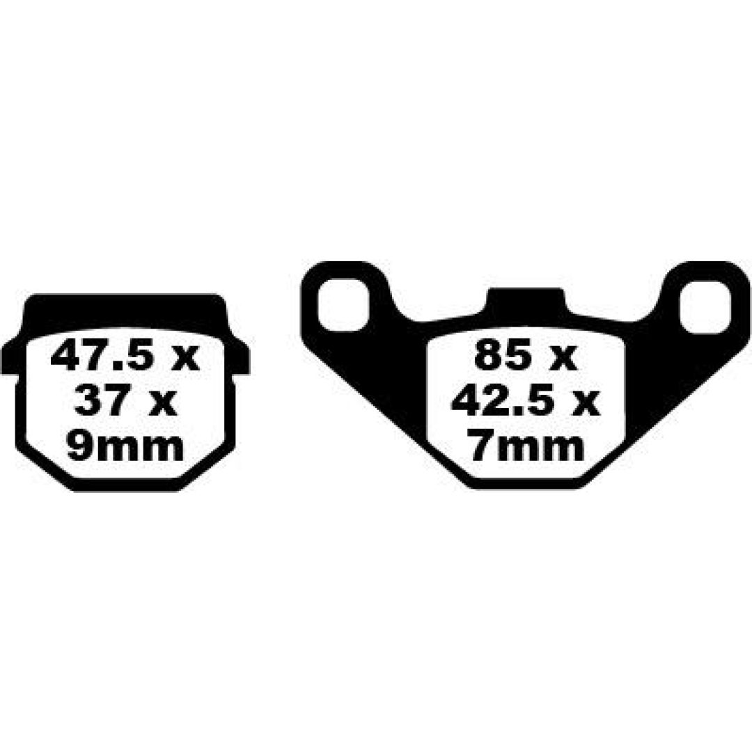 Bremseklodser STREET FRAM Double-H Metal Sintered EBC Gade