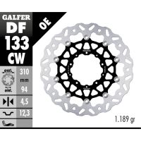 Bremseskive Contour Flydende Sort Sølv GALFER