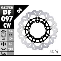 Bremseskive Contour Flydende Sort Sølv GALFER
