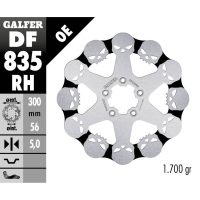 Bremseskive Fixed Skull Sort Rustfrit Stål GALFER