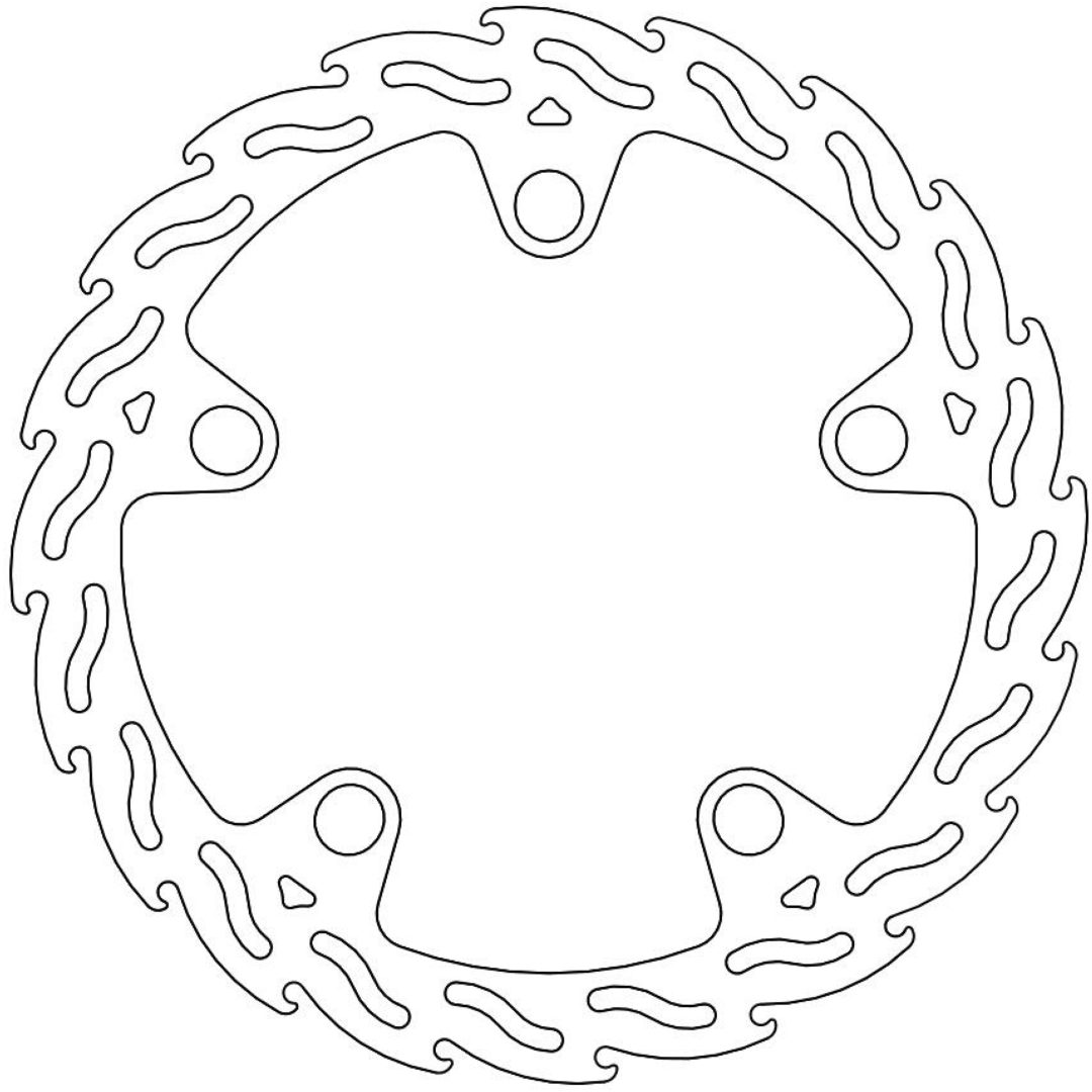 Bremseskive Flame For MOTO-MASTER Sølv – billede 2