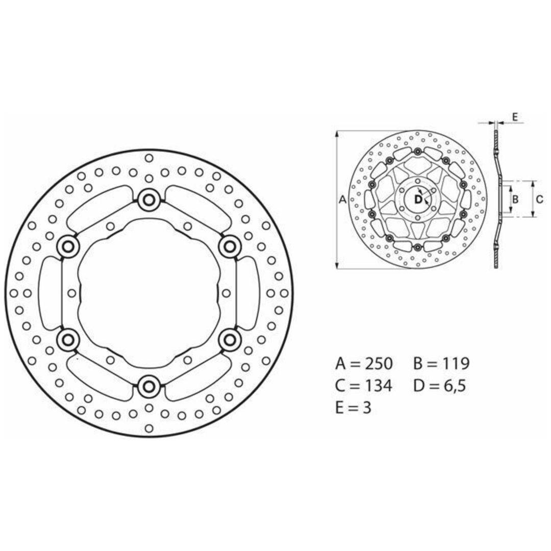 Bremseskive FORAN Serie Oro Brembo