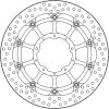 Bremseskive Halo For MOTO-MASTER sort/sølv – miniature 1