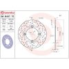 Bremseskive SERIE ORO PRIME LINE Fast Boret BREMBO – miniature 2