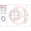 Bremseskive SERIE ORO PRIME LINE Fast Boret BREMBO – miniature 2