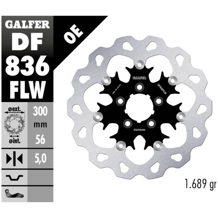 Bremseskive Wave Semi-flydende GALFER Bremseskive – billede 2