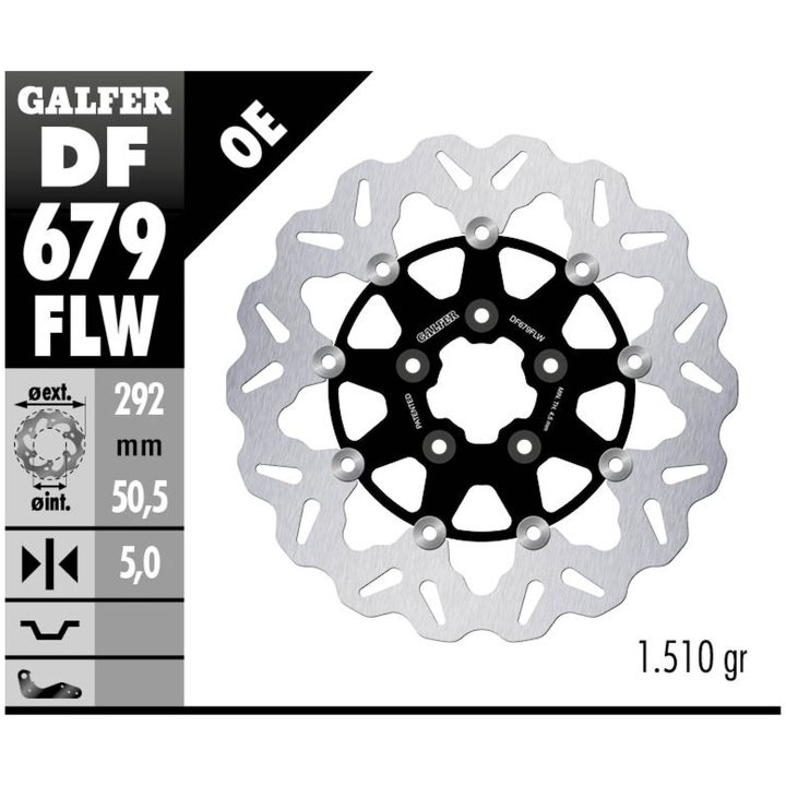Bremseskive Wave Semi-flydende GALFER Bremseskive – billede 2