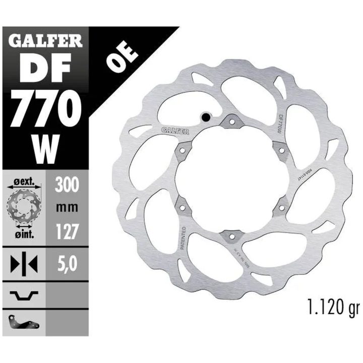 Bremseskive Wave Sølv GALFER – billede 2