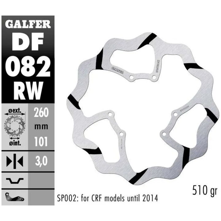 Bremseskive Wave® Sort/Sølv GALFER Bremseskive – billede 2