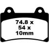 Bremseskiver FORAN V-Semi Sinter EBC BRAKEPAD SEMISNTRD FA123V – miniature 1