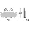 Bremseskiver Hf Street Organic Carbon SBS Bremseklods – miniature 2