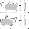 Bremseskiver Hf Street Organic Carbon SBS Bremseklods – miniature 2