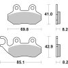 Bremseskiver Hf Street Organic Carbon SBS Bremseklods – miniature 2