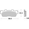 Bremseskiver Hf Street Organic Carbon SBS Bremseklods – miniature 2