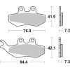 Bremseskiver Hf Street Organic Carbon SBS Bremseklods – miniature 2