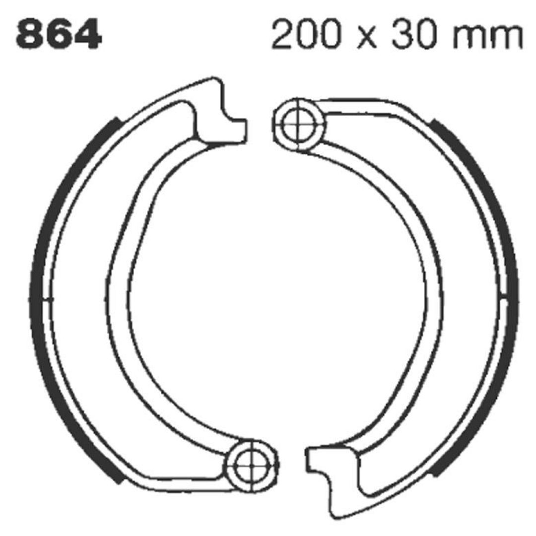 Bremsesko Foran EBC BRAKE SHOE EBC - PE 864