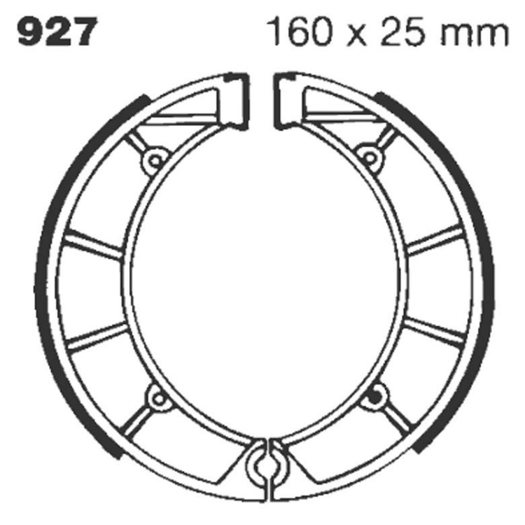 Bremsesko Foran EBC BRAKE SHOE EBC - PE 927G