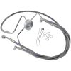 Bremseslange Forlænget Klar/sølv DRAG SPECIALTIES +10" – miniature 1