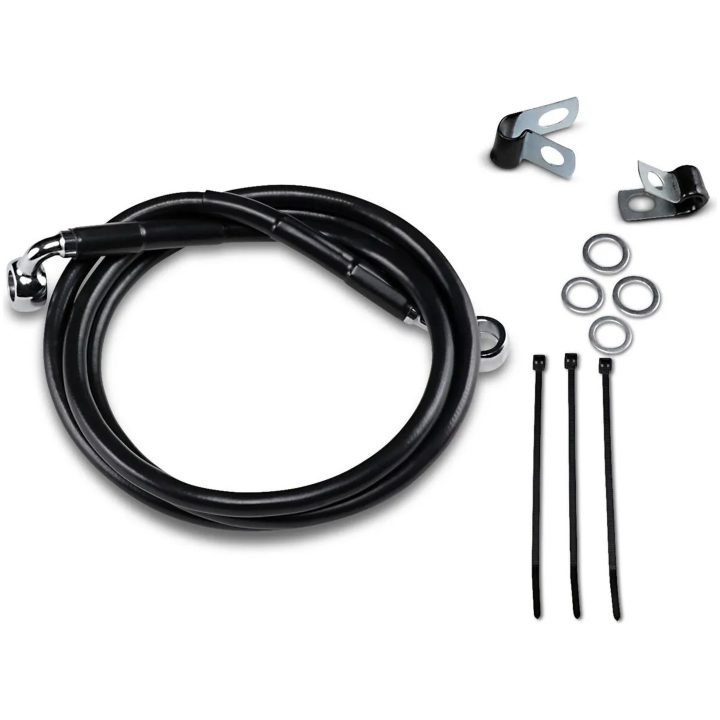 Bremseslange Standard Sort DRAG SPECIALTIES LINE BRK FR99-07FXST BL+4 – billede 2