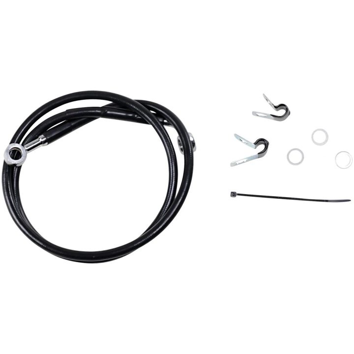 Bremseslangesæt Rustfrit Stål Sort DRAG SPECIALTIES LINE BRK FR 04-10XL883 BL – billede 2