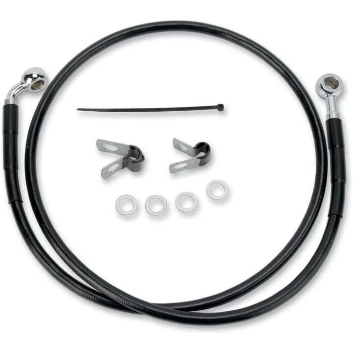 Bremseslangesæt Rustfrit Stål Sort DRAG SPECIALTIES LINE BRK FR 04-10XL883 BL – billede 3