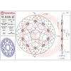 Bremsskive Flydende Serie Oro Prime Line Boret Rustfrit Stål BREMBO – miniature 2