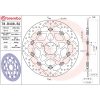 Bremsskive Flydende Serie Oro Prime Line Boret Rustfrit Stål BREMBO – miniature 2