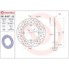 Bremsskive Serie Oro Prime Line Fast Bored Rustfri BREMBO – miniature 2