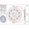 Bremsskive Serie Oro Prime Line Flydende Boret Rustfri Todelt BREMBO – miniature 2
