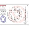 Bremsskive Serie Oro Prime Line Flydende Boret Rustfri Todelt BREMBO – miniature 2
