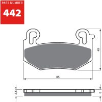 Bromsbelägg 442 Ceramic Carbon AD GOLDFREN