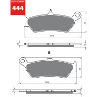 Bromsbelägg 444 Ceramic Carbon AD GOLDFREN