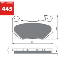 Bromsbelägg 445 Ceramic Carbon AD GOLDFREN