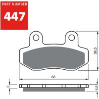 Bromsbelägg 447 Ceramic Carbon AD GOLDFREN