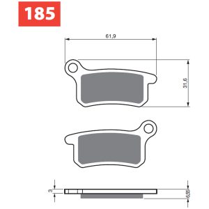 Bromsbelägg GOLDFREN 185 Ceramic Carbon K1