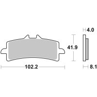Bromsklossats Dual Sinter 2 SBS