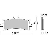 Bromsklossats Dual Sinter SBS