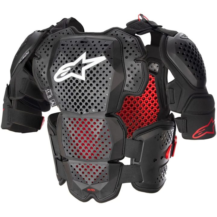 Brystbeskytter A-10 V2/A-10 V2 Full Sort/Rød/Grå/Antracit ALPINESTARS M/L – billede 2