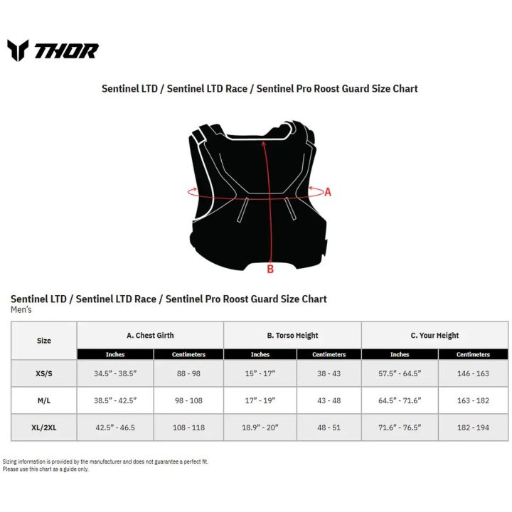 Brystbeskytter Sentil-pro Hvid THOR XS/Small – billede 5