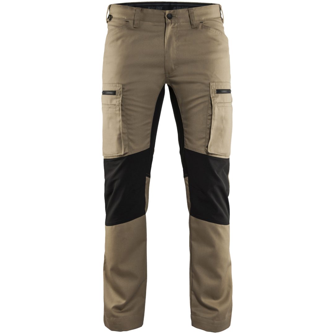 Bukser 14591845 Khaki / Sort BLÅKLÄDER BUKSER 14591845 STONE/SORT 44