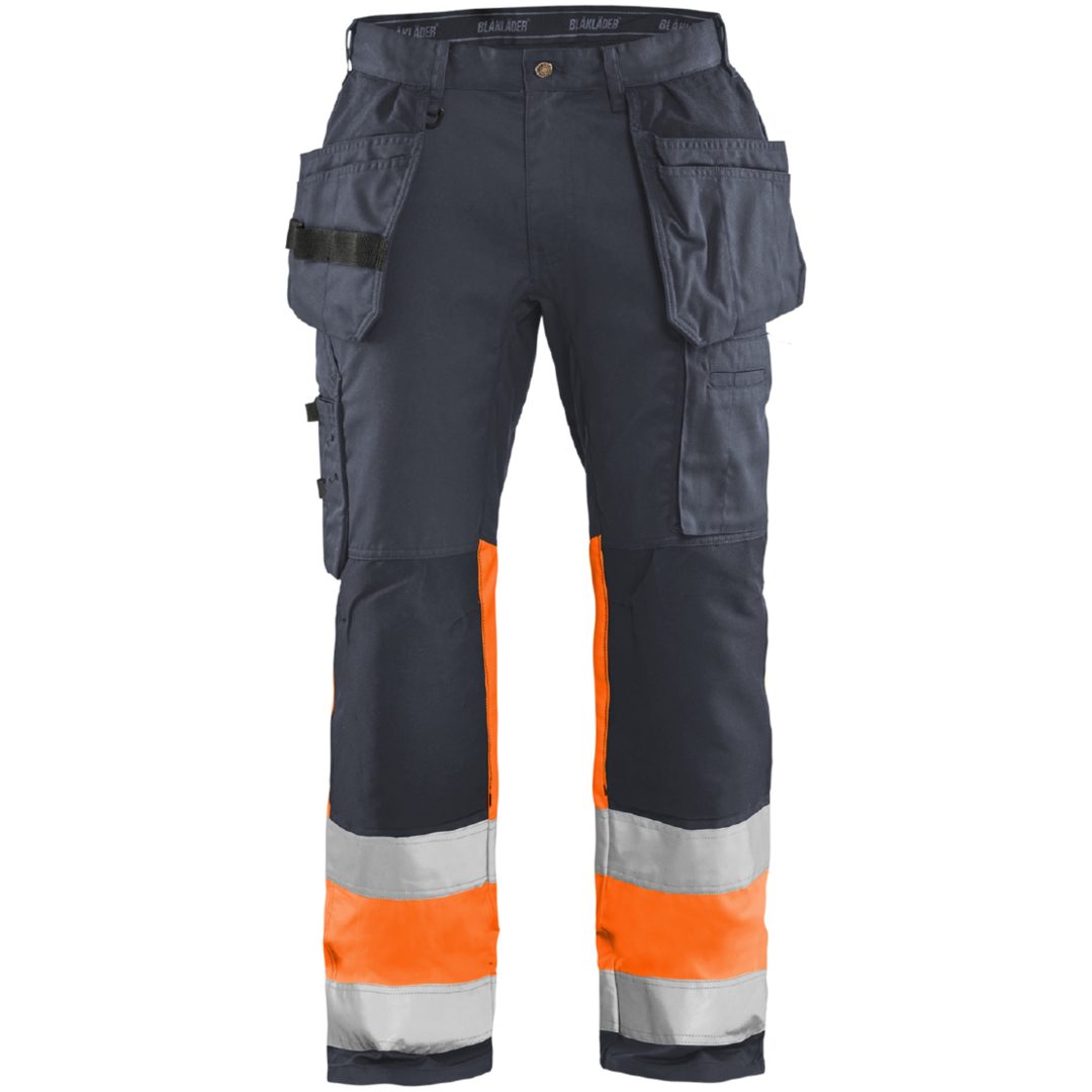 Bukser 15581811 Grå / Hivisorange BLÅKLÄDER BUKSER 15581811 MELLEMGÅ/O 44 – billede 3
