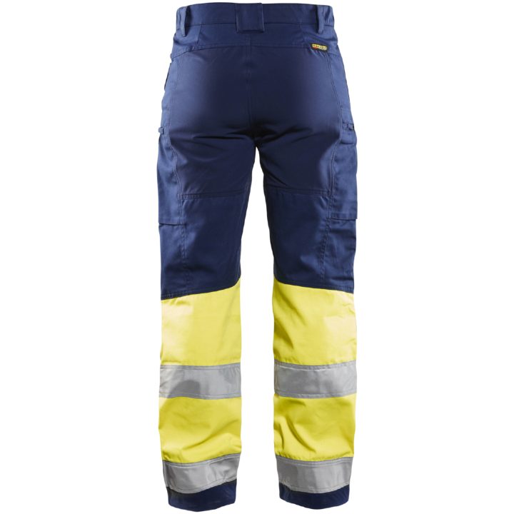 Bukser dame 71611811 Marine / Hivisgul BLÅKLÄDER BUKSER 71611811 MARINE/GUL 32 – billede 2