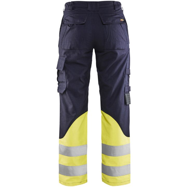 Bukser dame 71881512 Marine / Hivisgul BLÅKLÄDER BUKSER 71881512 MARINE/GUL 34 – billede 2
